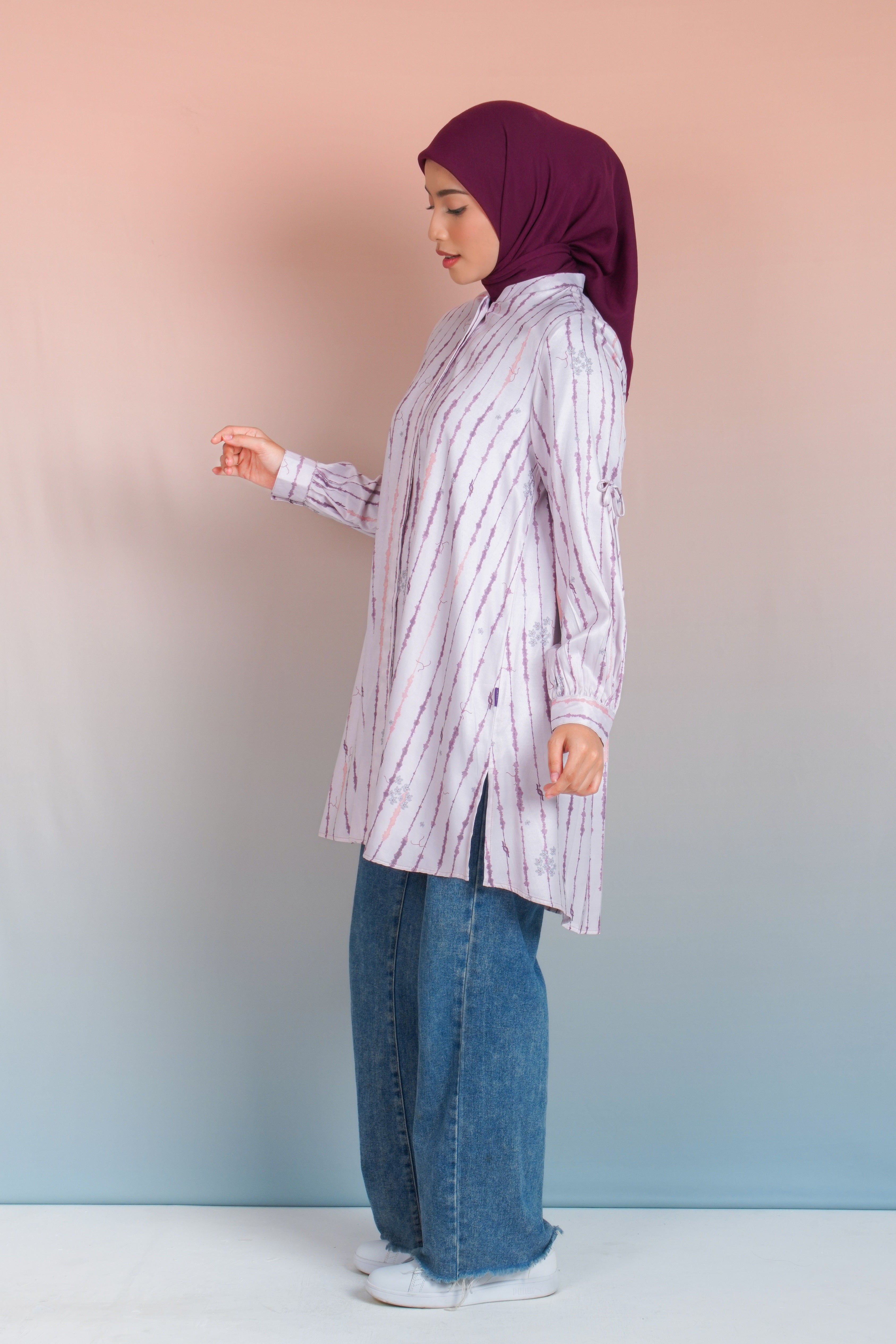 LONG TUNIK SAFFRON SPLATTER