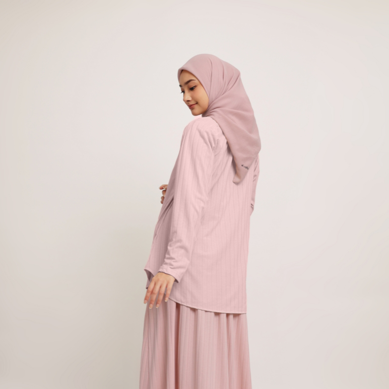 Elzatta Tunik Knitt Stripe - Pink