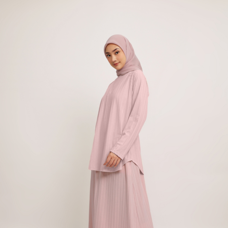 Elzatta Tunik Knitt Stripe - Pink