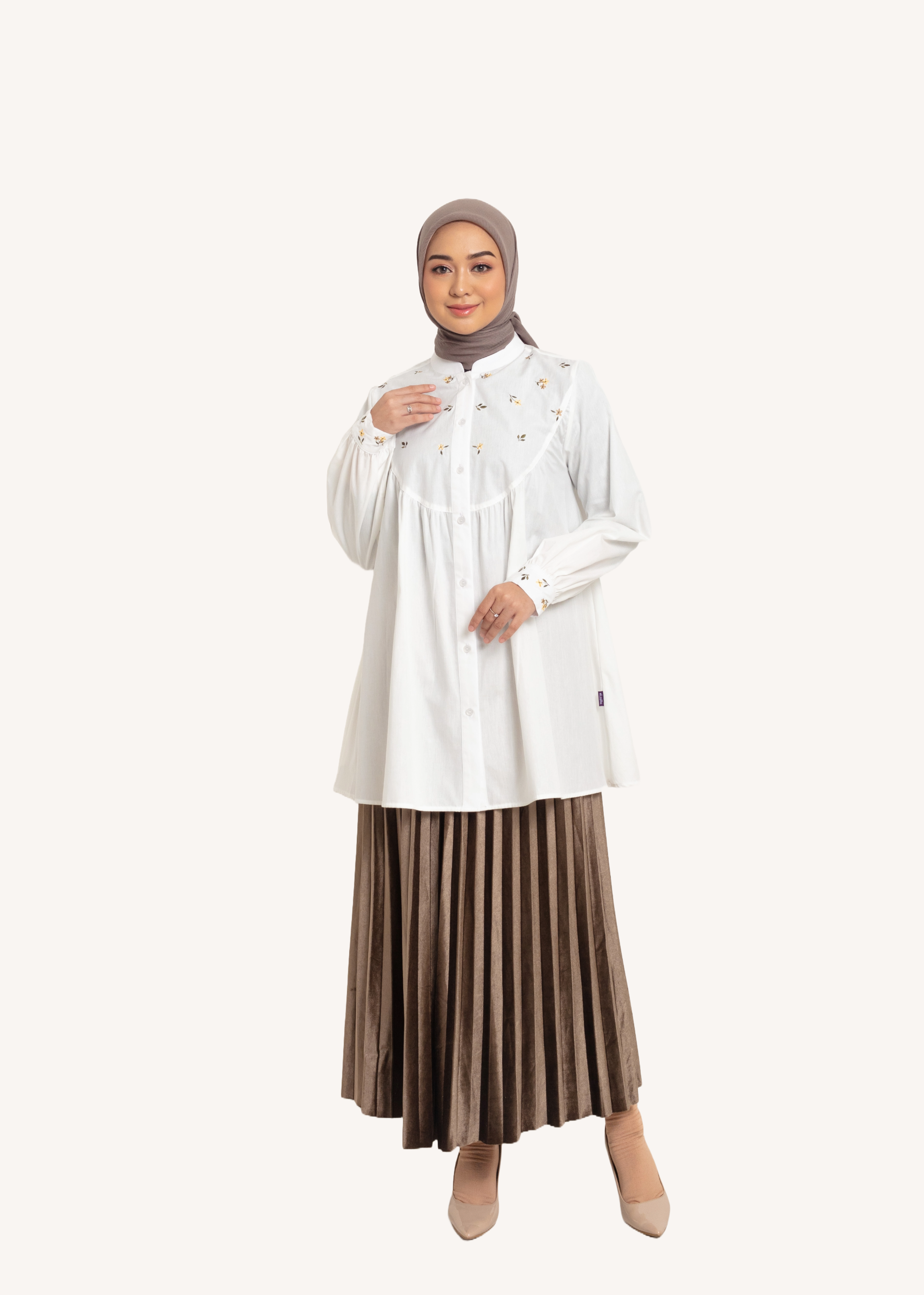 Tunik Katun Manset Bordir