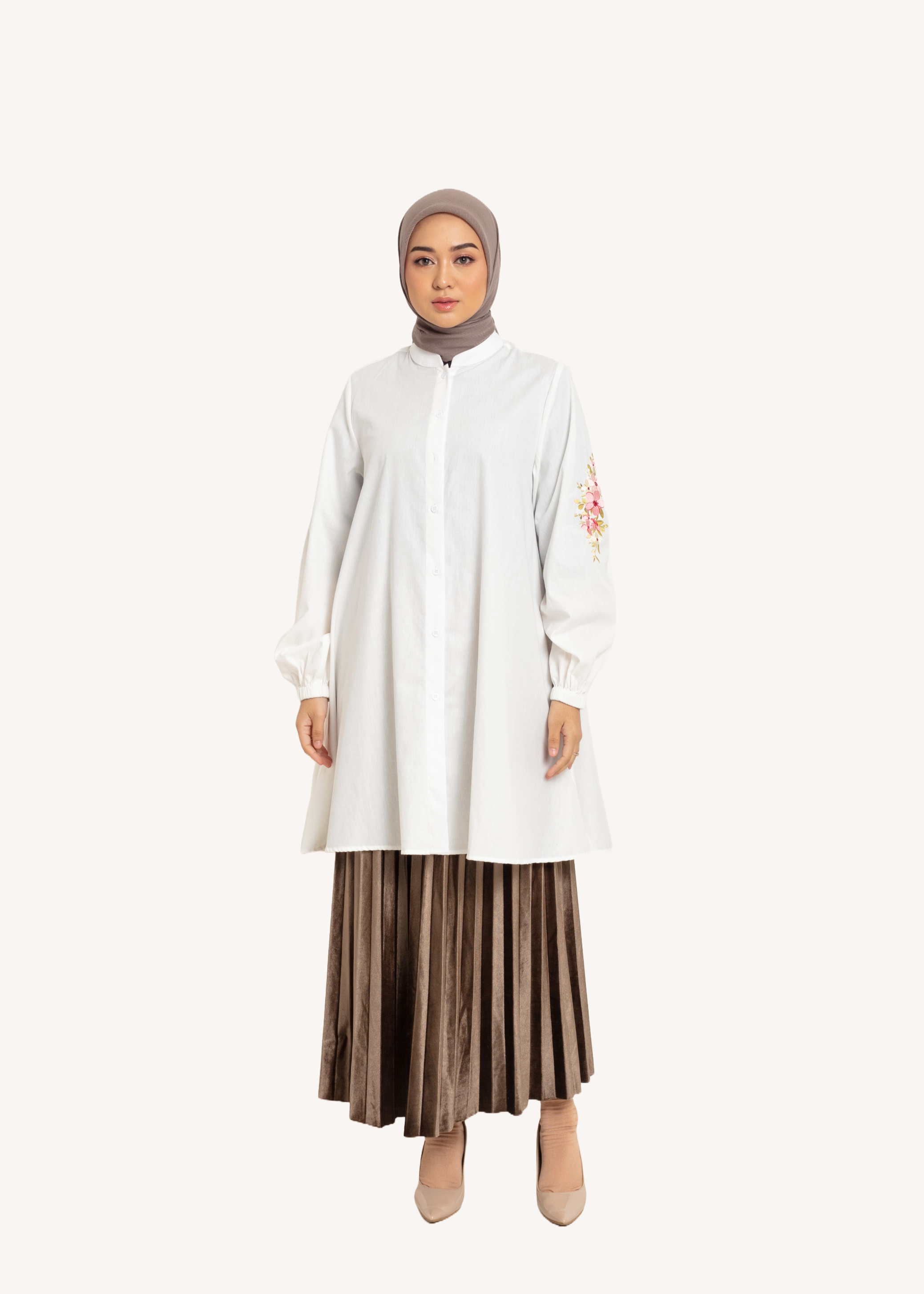 Long Tunik Lengan Bordir