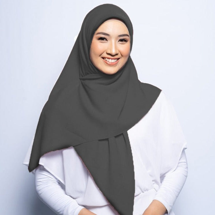 Elzatta Kerudung Instan Mahika - Dark Grey