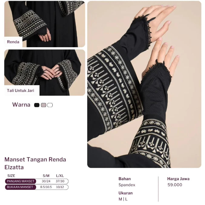 Elzatta Manset Tangan Renda Elzatta