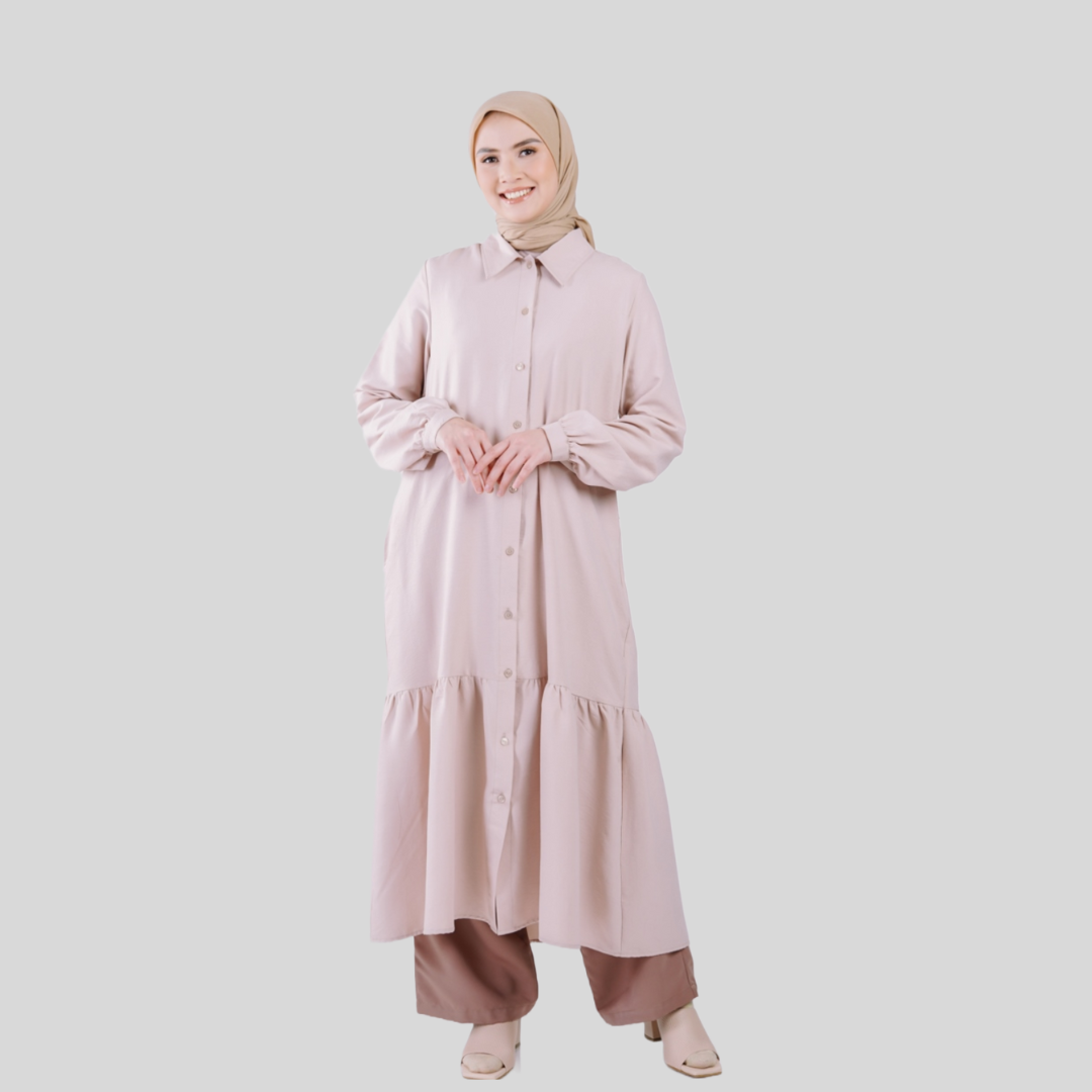 Elzatta Middy Dress Airflow Essential Part 2 - Coklat Susu