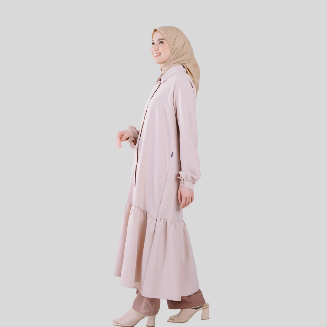 Elzatta Middy Dress Airflow Essential Part 2 - Coklat Susu