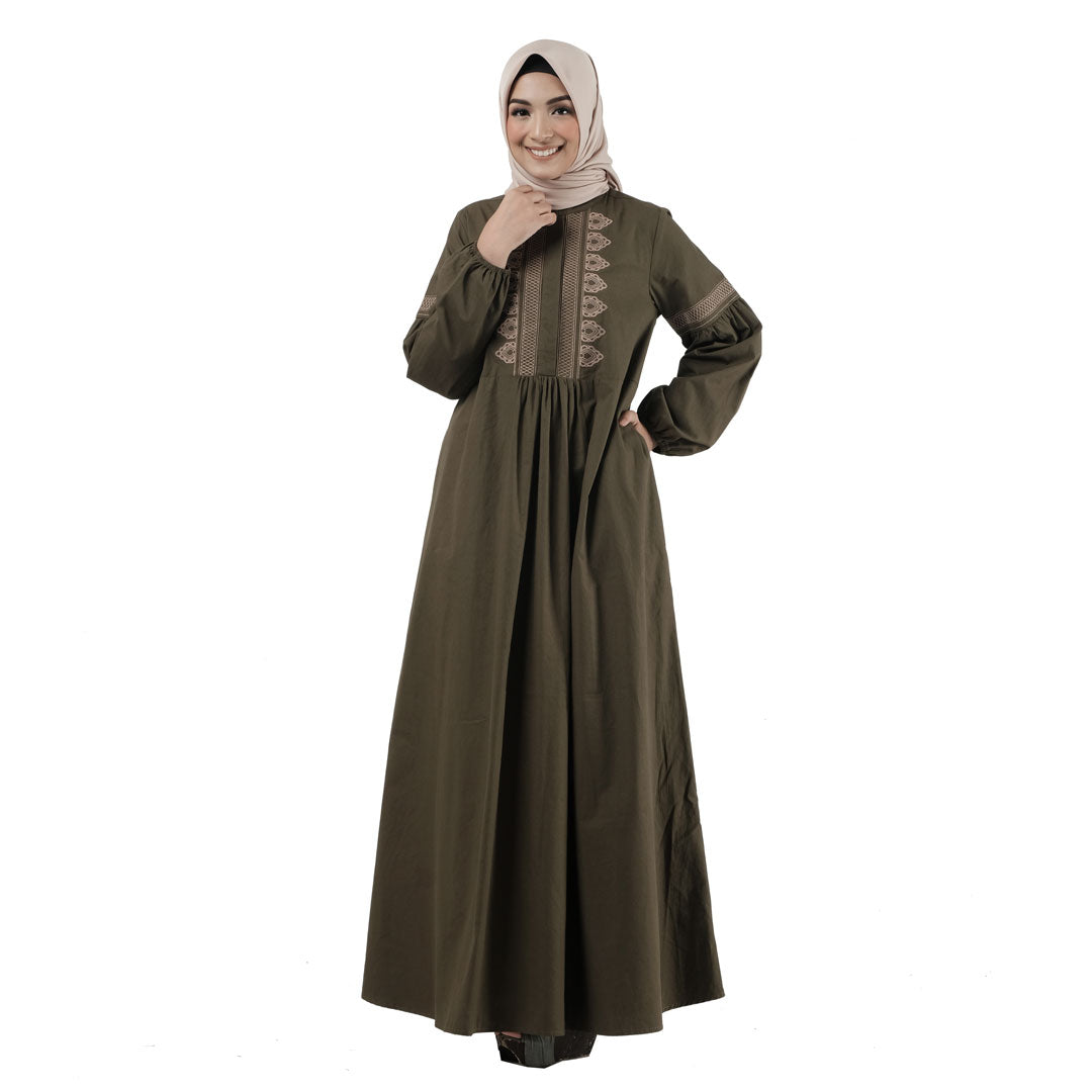 Sarimbit Gamis Fadria Olive Wom