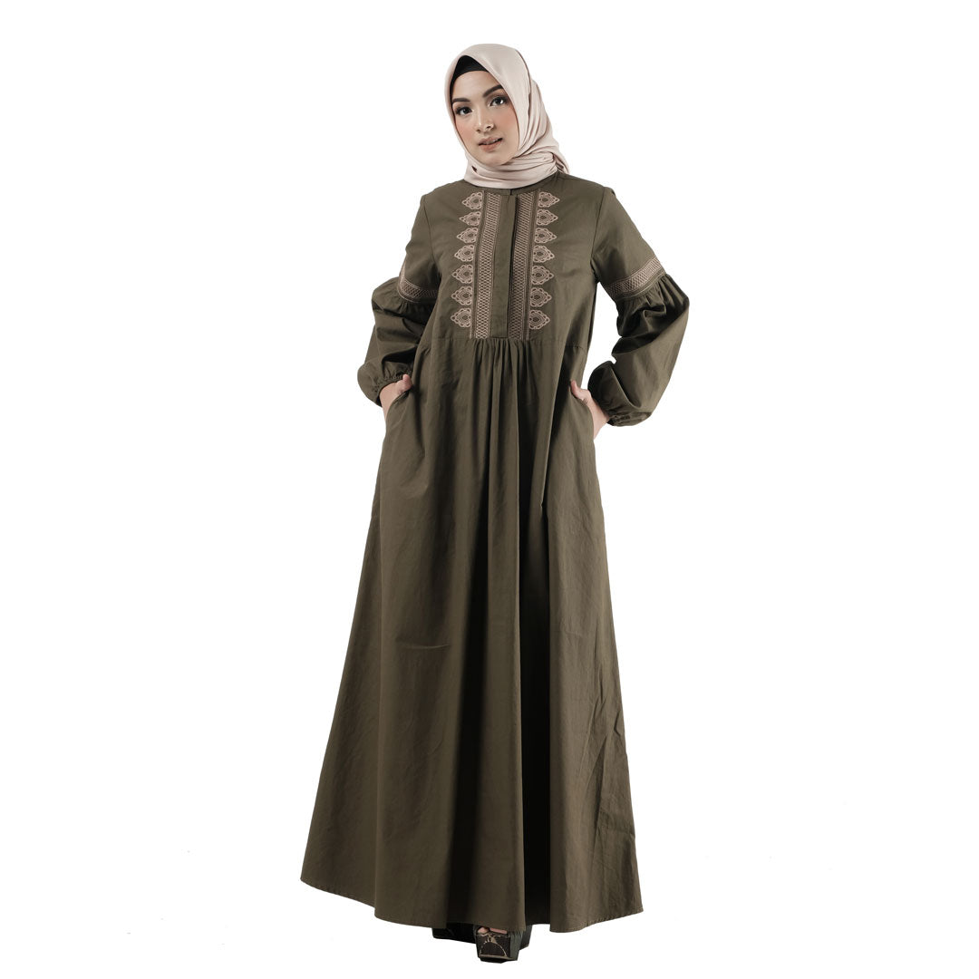 Sarimbit Gamis Fadria Olive Wom