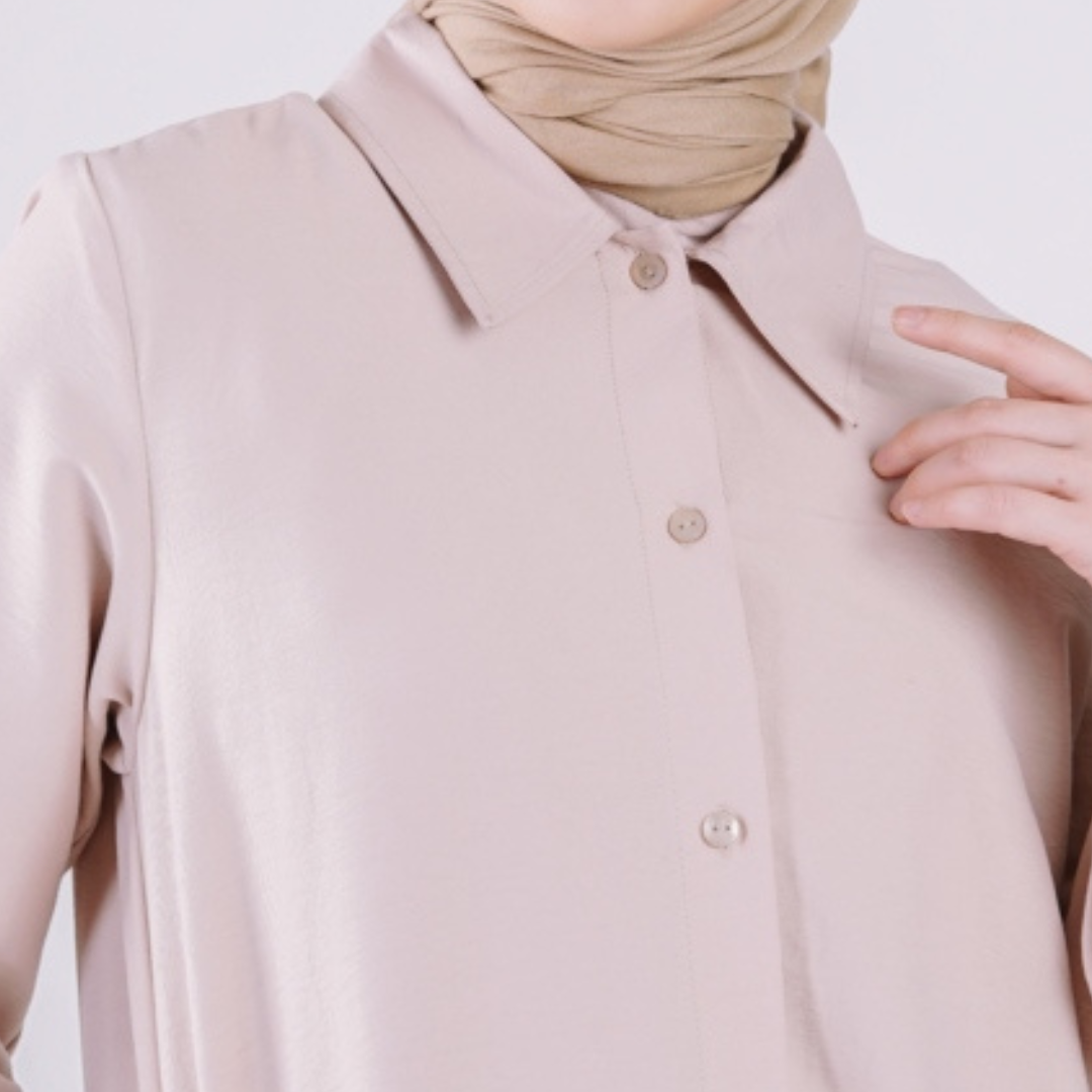 Elzatta Middy Dress Airflow Essential Part 2 - Coklat Susu