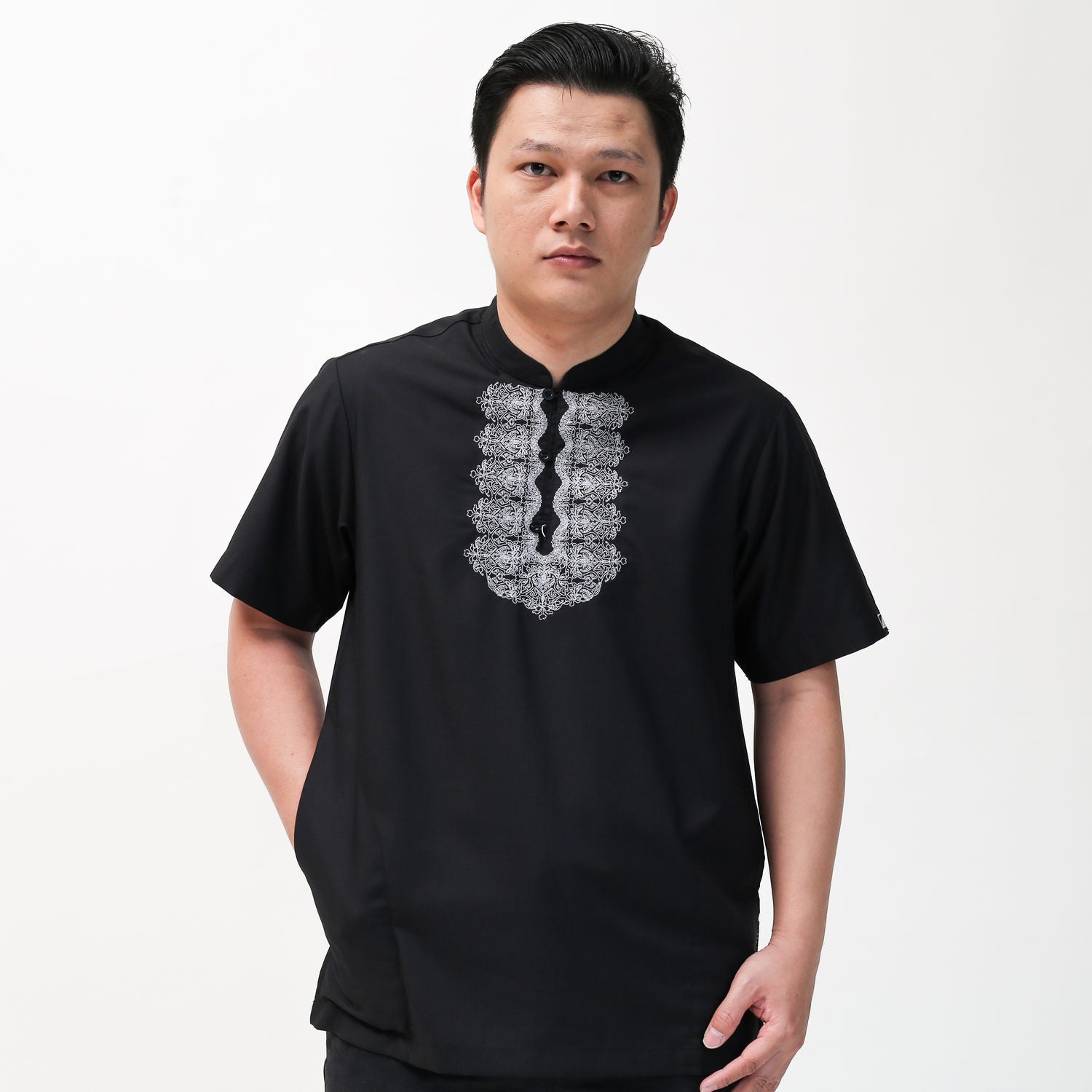Elzatta Koko Sarimbit Katun Bordir - Hitam