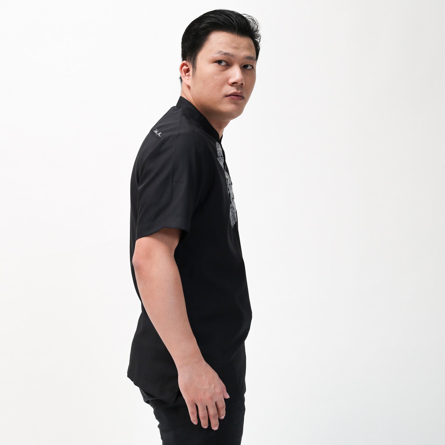 Elzatta Koko Sarimbit Katun Bordir - Hitam