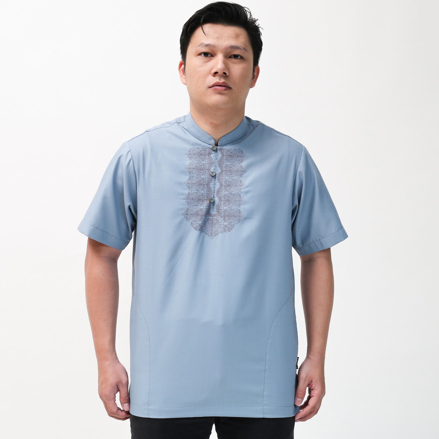 Elzatta Koko Sarimbit Katun Bordir - Biru