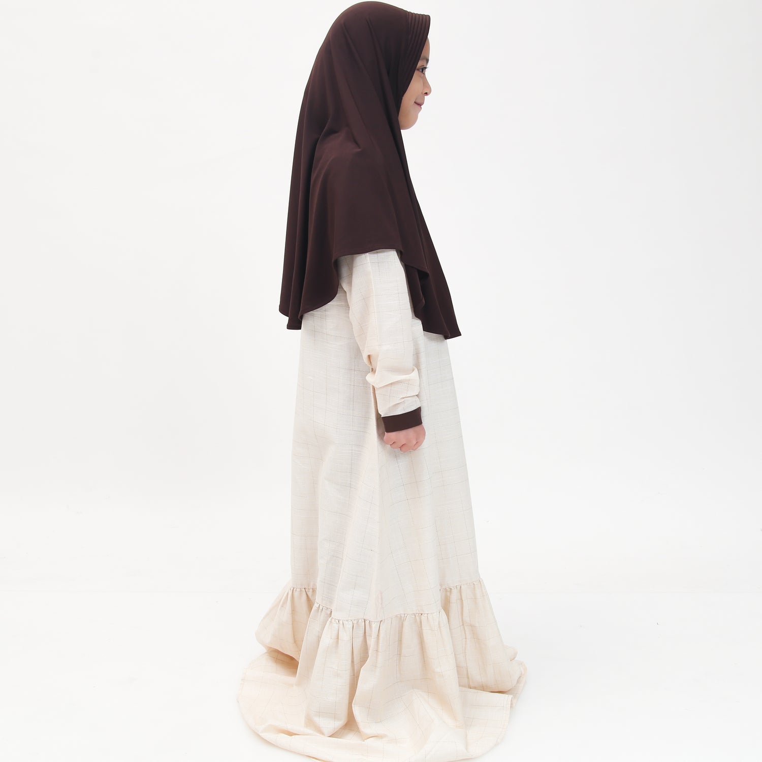 Elzatta Gamis Sarimbit Anak Katun Tekstur - Khaky