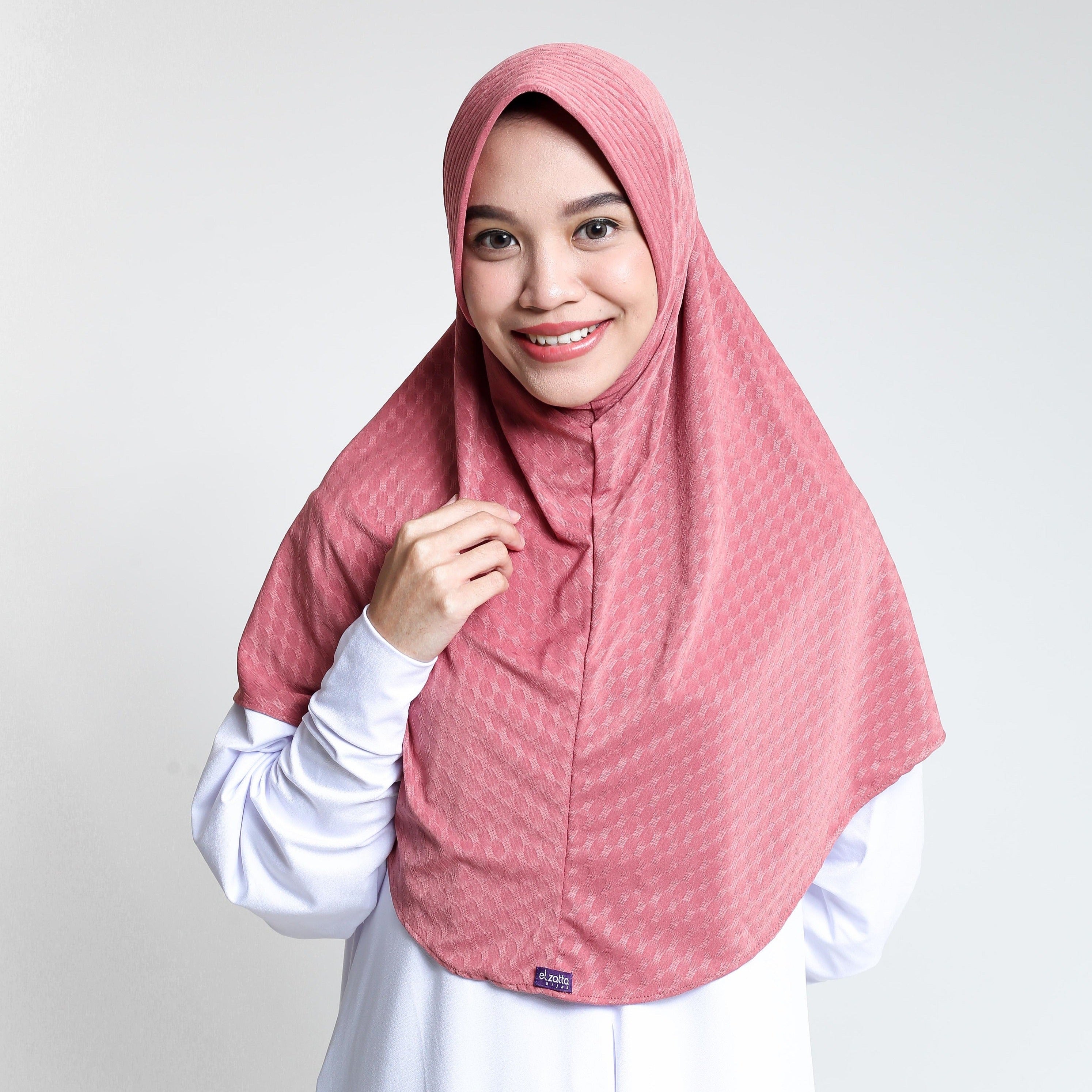 Elzatta Jilbab Instan Polos Olina Oval