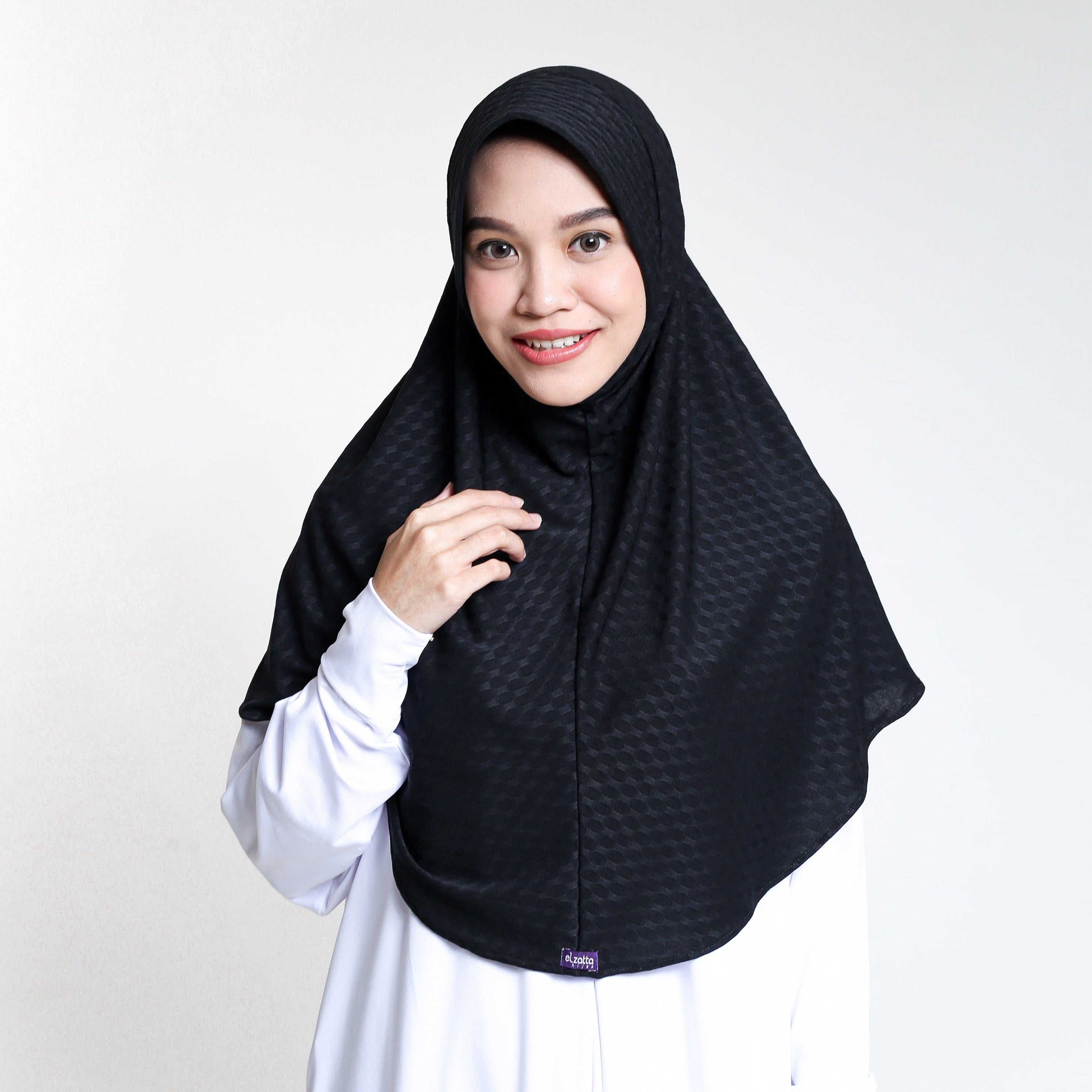 Elzatta Jilbab Instan Polos Olina Oval