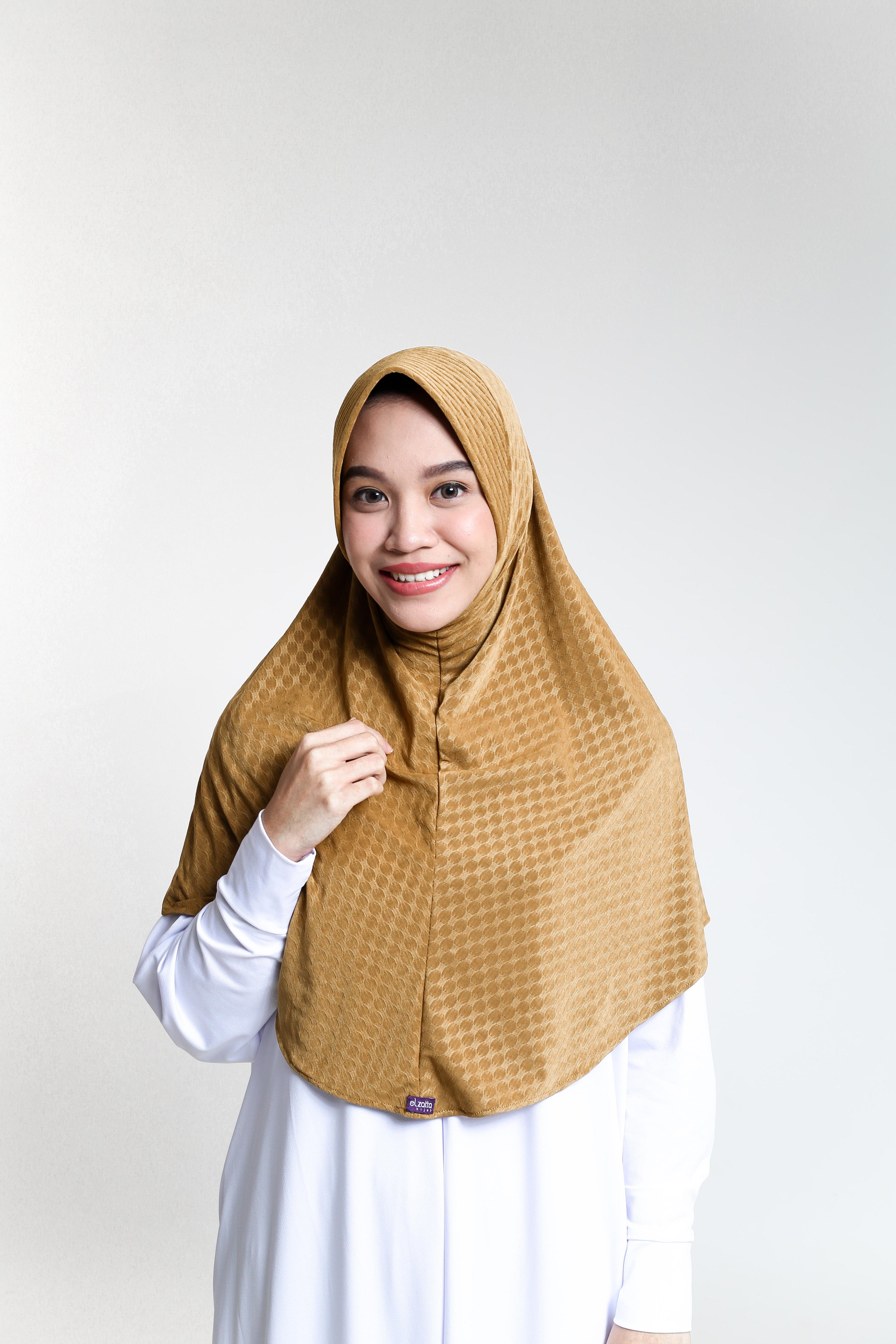 Elzatta Jilbab Instan Polos Olina Oval