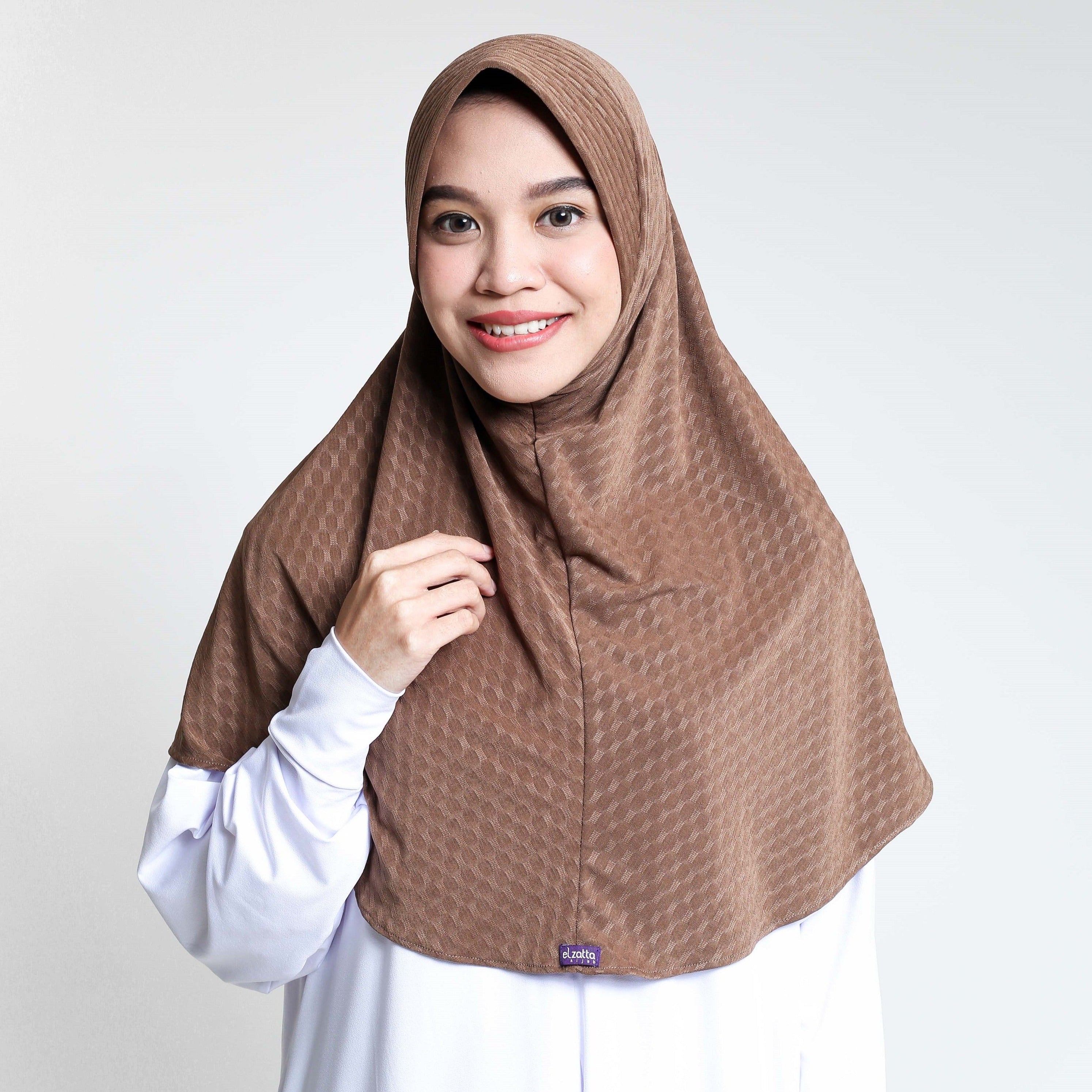 Elzatta Jilbab Instan Polos Olina Oval