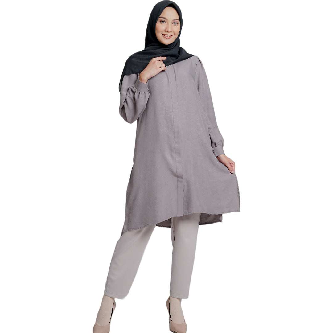 Elzatta Peasant Tunic Airflow -Dark Grey