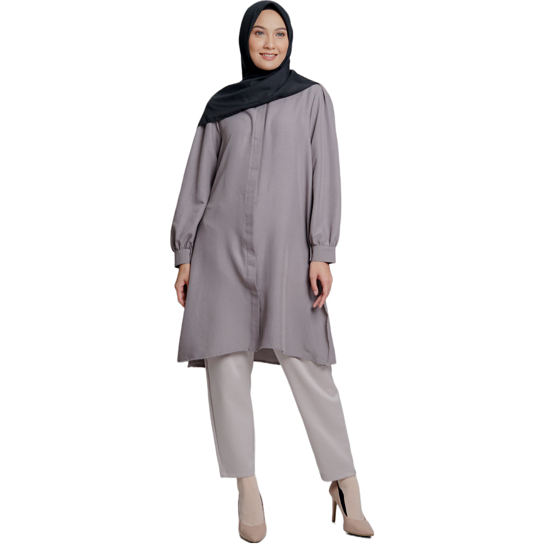 Elzatta Peasant Tunic Airflow -Dark Grey