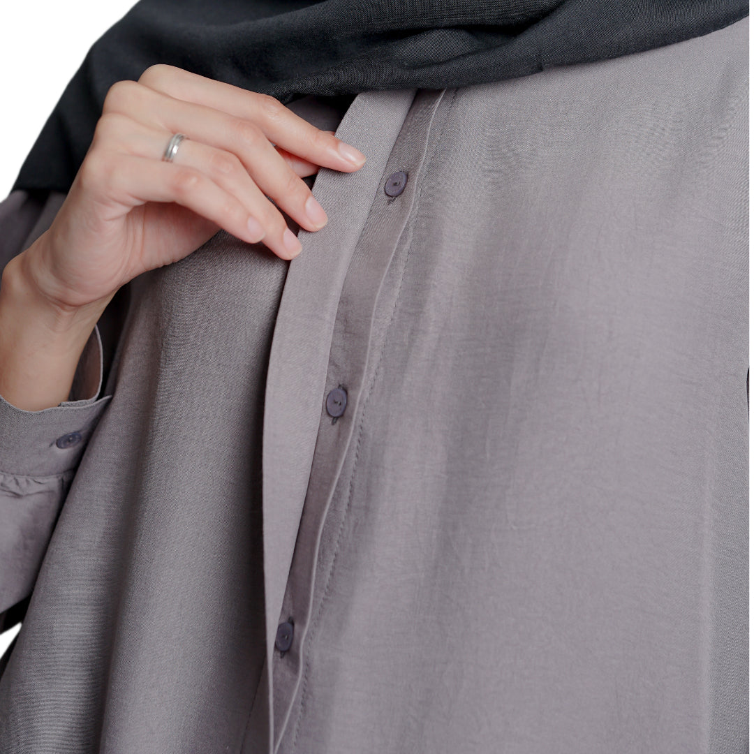 Elzatta Peasant Tunic Airflow -Dark Grey