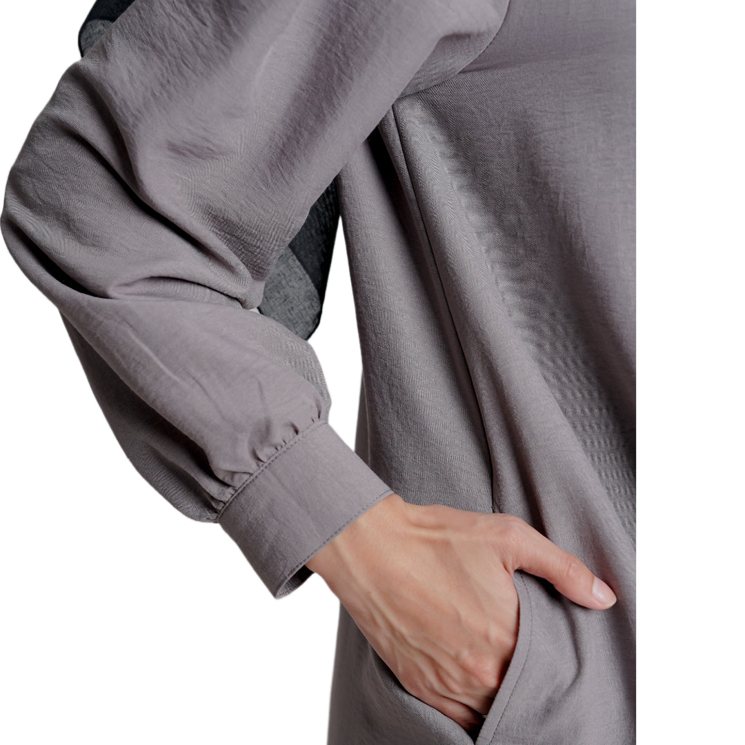 Elzatta Peasant Tunic Airflow -Dark Grey