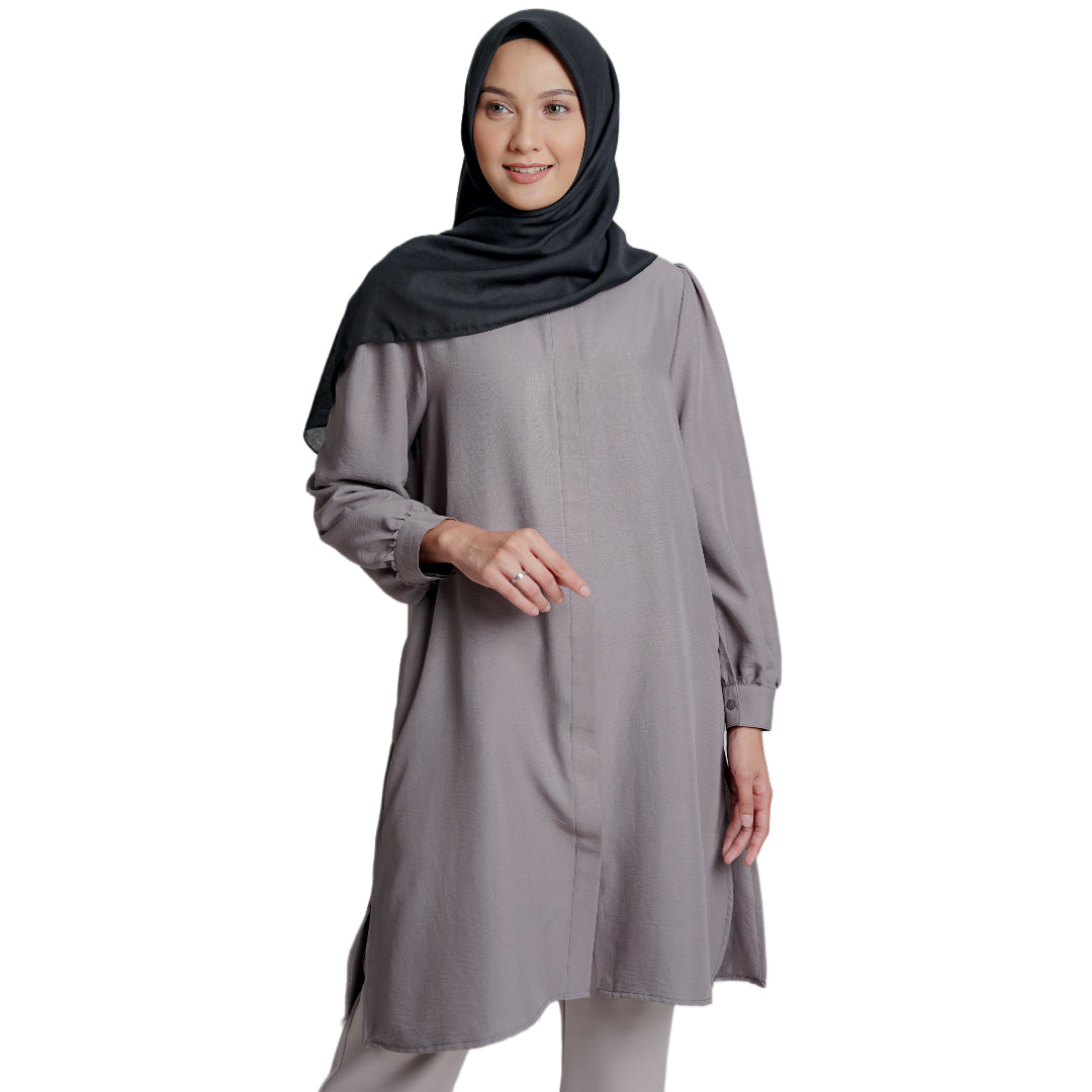 Elzatta Peasant Tunic Airflow -Dark Grey