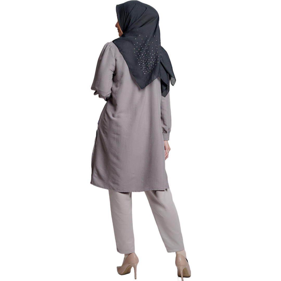 Elzatta Peasant Tunic Airflow -Dark Grey