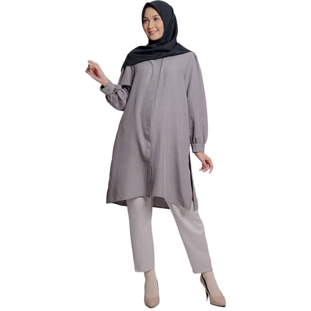 Elzatta Peasant Tunic Airflow -Dark Grey