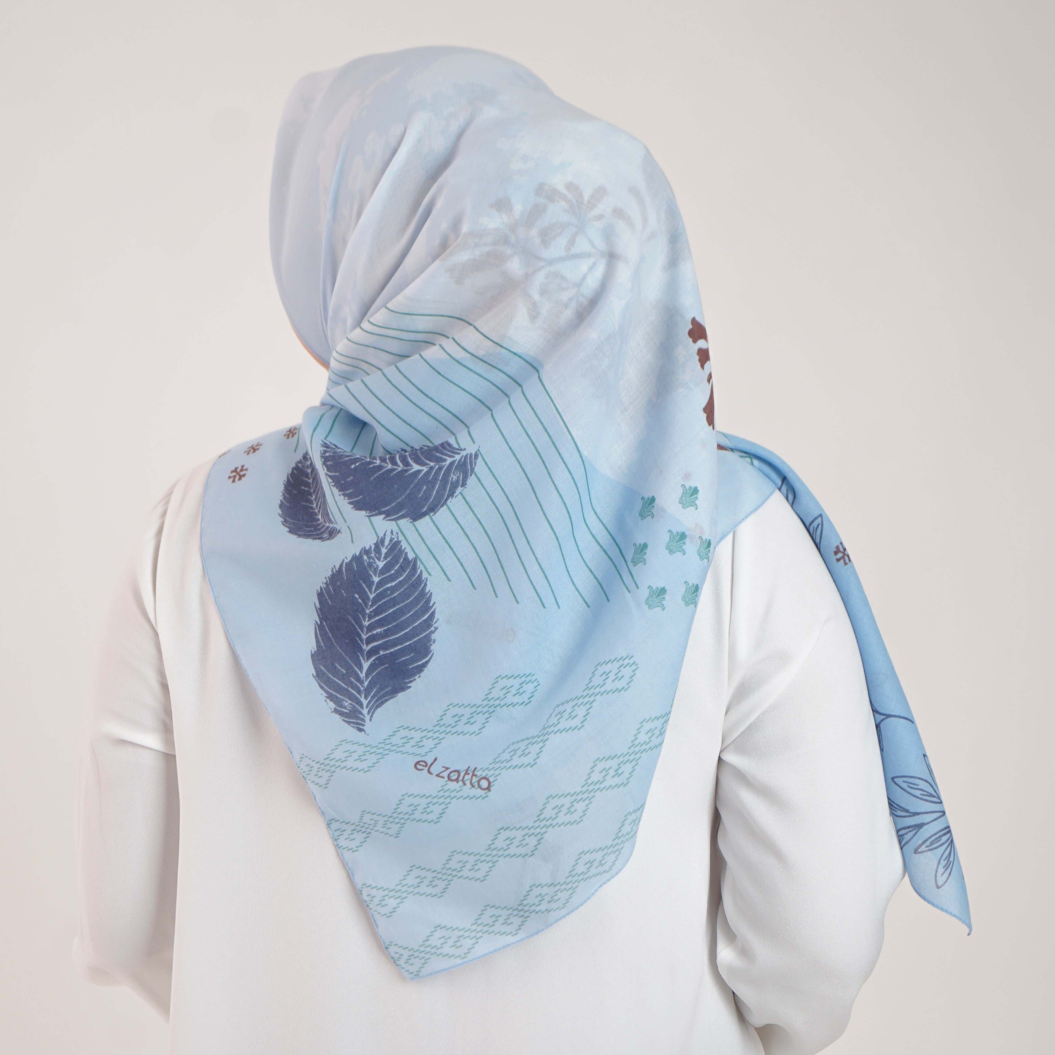 Elzatta Kaila Doodle Lines - Biru Muda