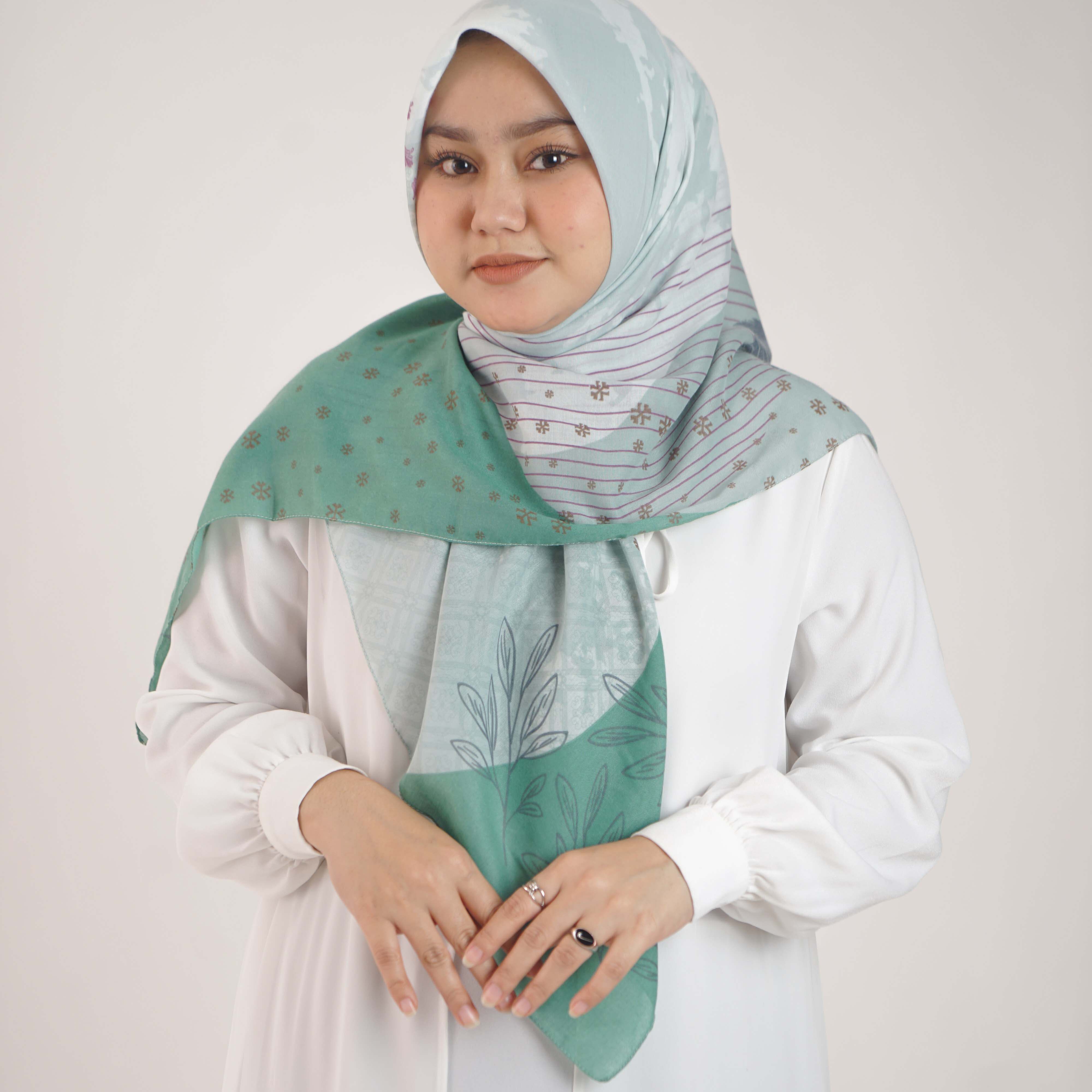 Elzatta Kaila Doodle Lines - Hijau Muda