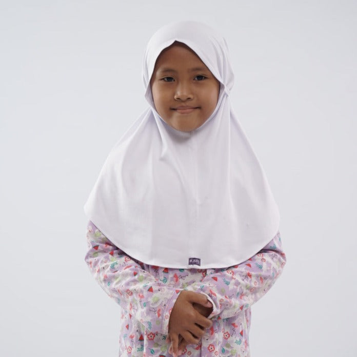 Elzatta Jilbab Anak Zaria Sabelya Kids - Putih