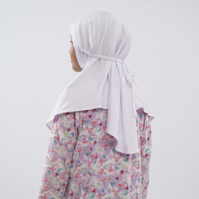 Elzatta Jilbab Anak Zaria Sabelya Kids - Putih