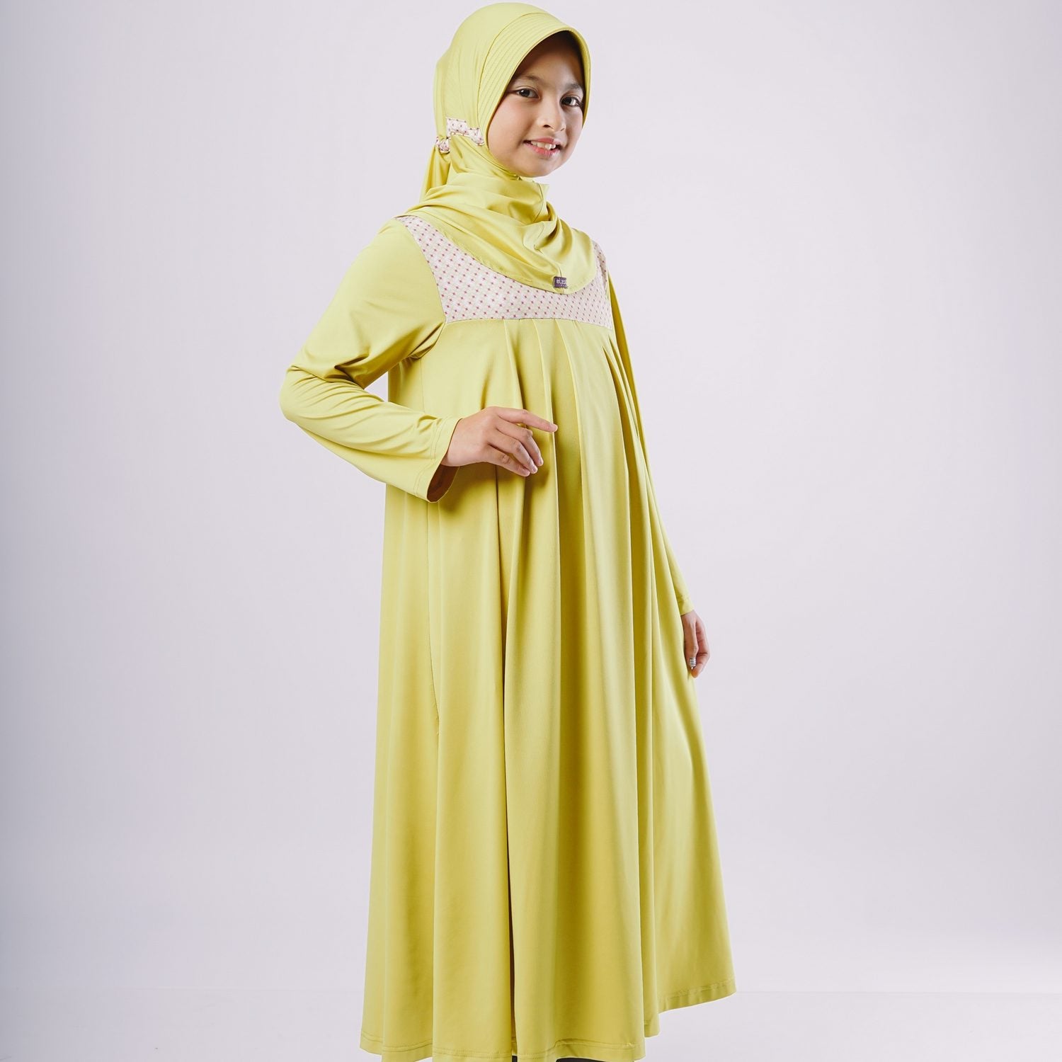 Elzatta Gamis Sarimbit Anak Spandeks Sevilla - Lime