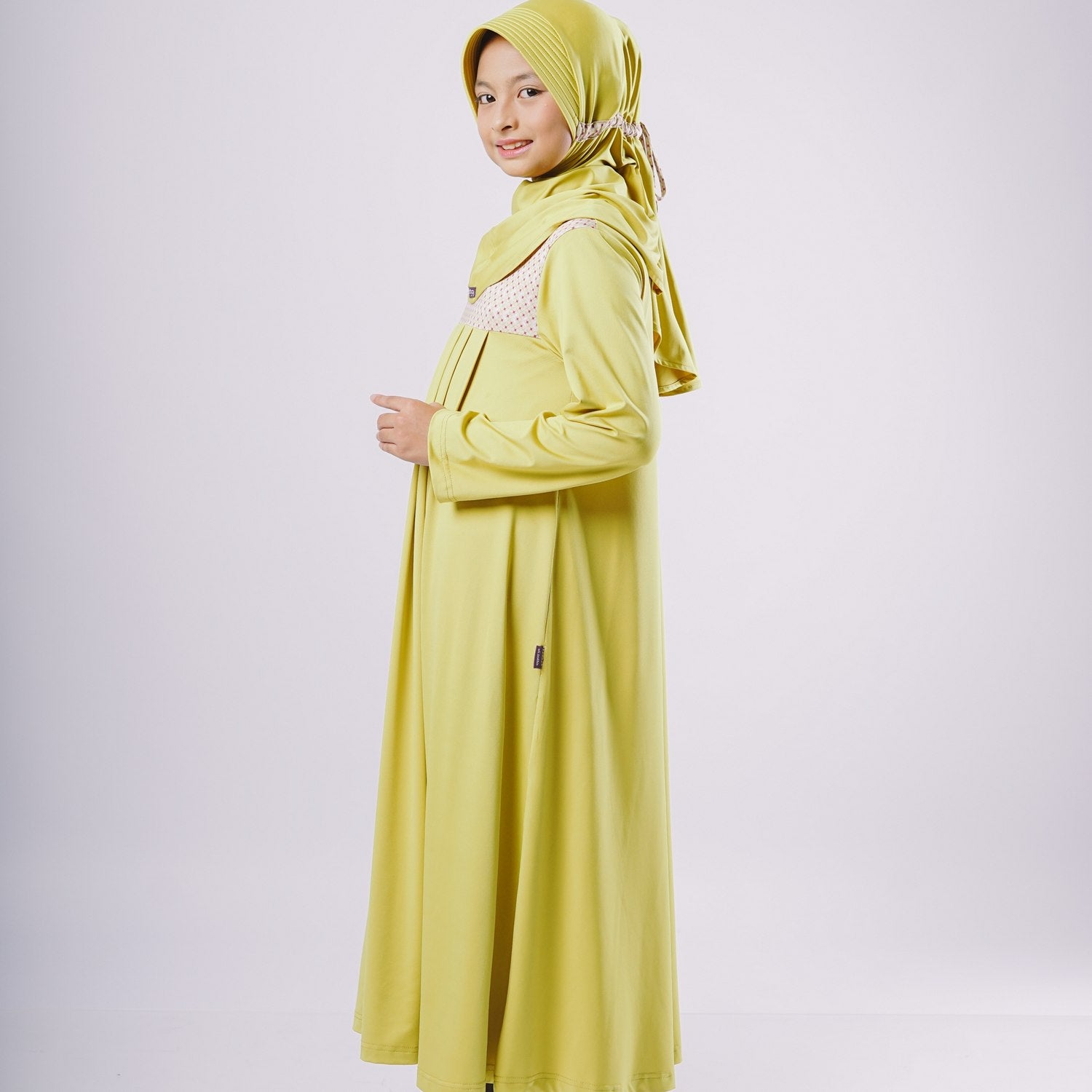Elzatta Gamis Sarimbit Anak Spandeks Sevilla - Lime
