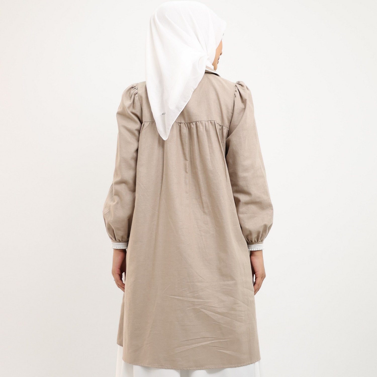 Elzatta Tunik Sarimbit Granada Linen - Cream