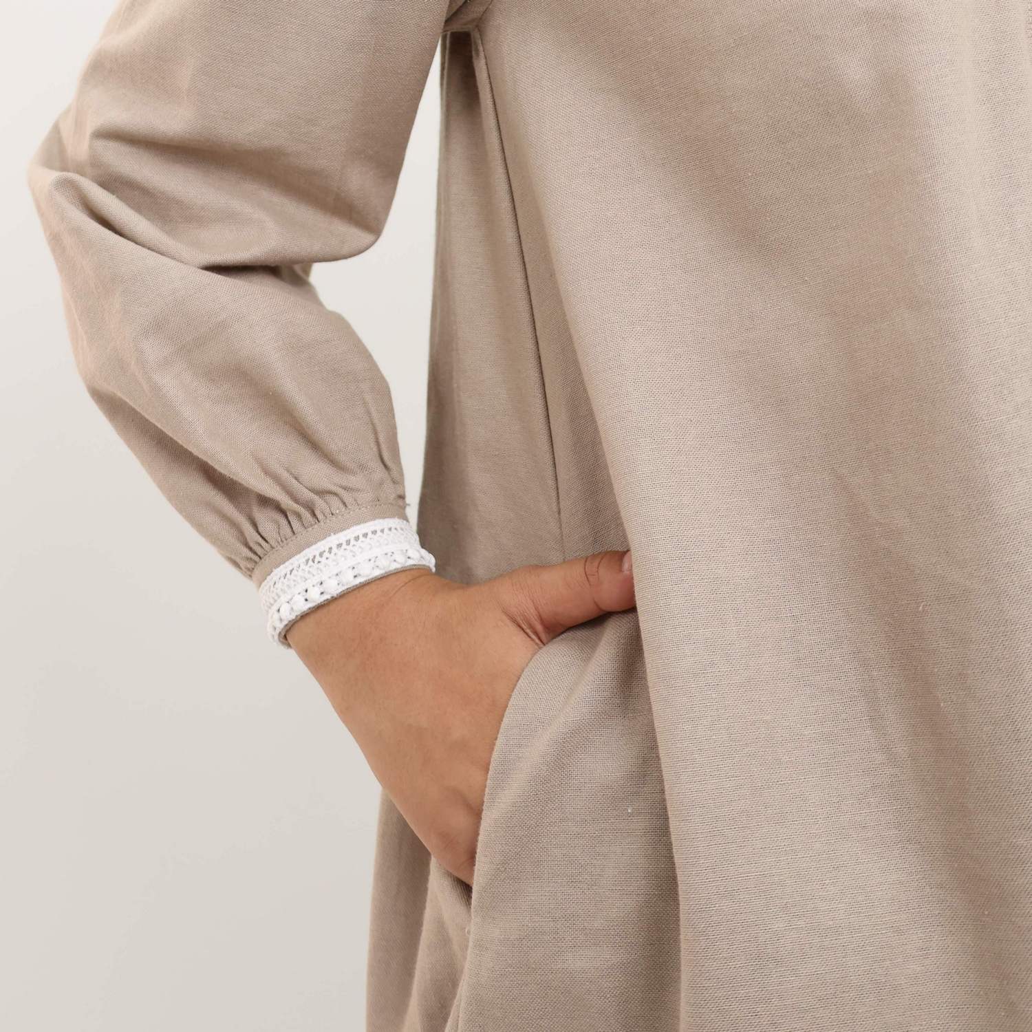 Elzatta Tunik Sarimbit Granada Linen - Cream