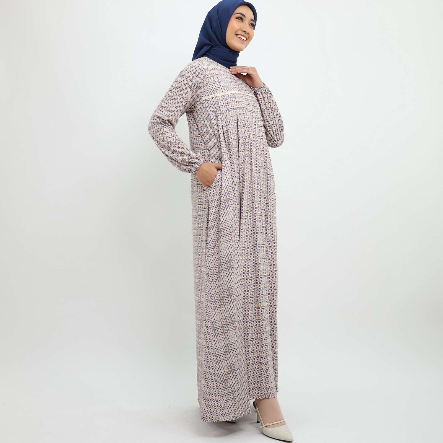 Elzatta Gamis Sarimbit Spandeks Sevilla - Blue