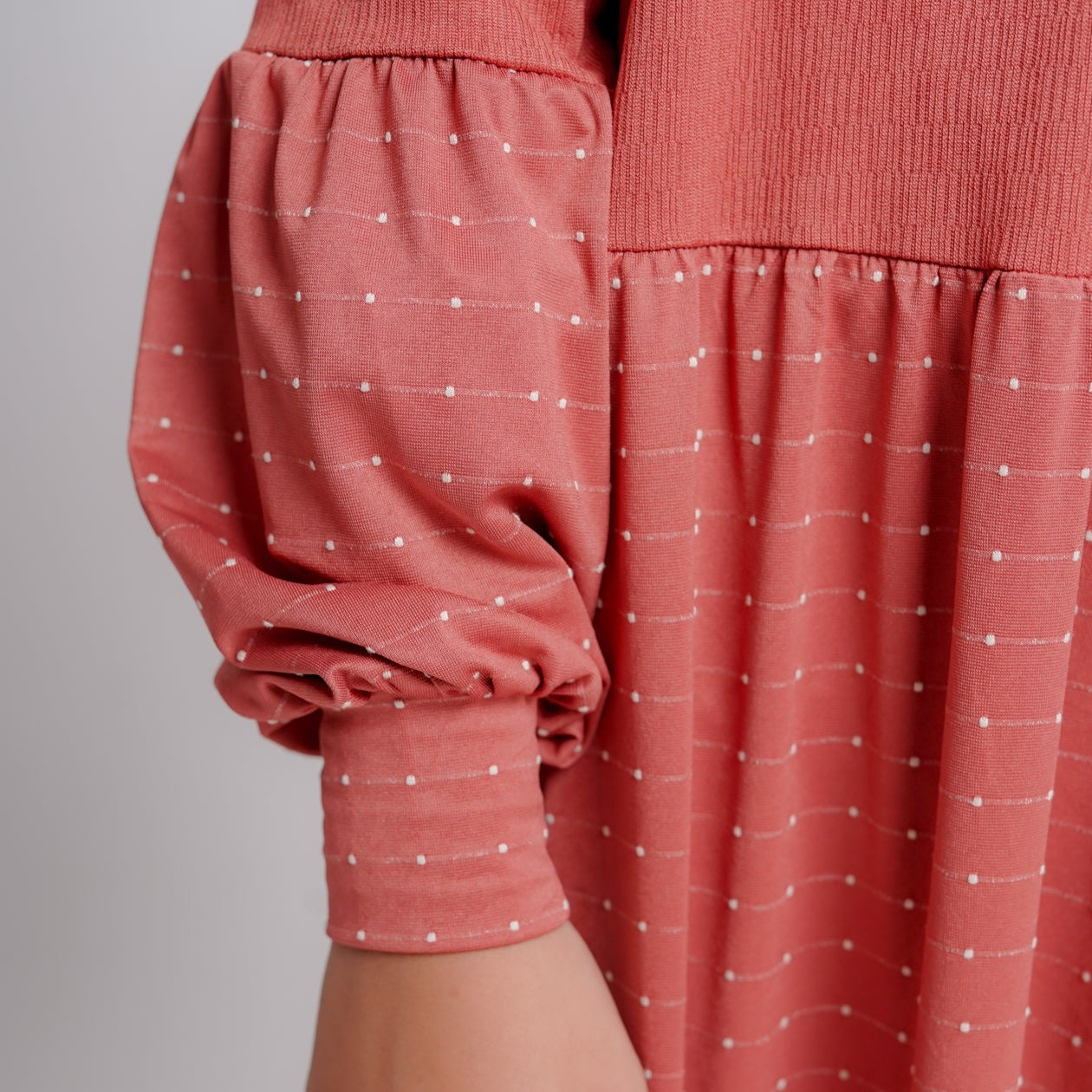 Gamis Anak Ganara Polka - Teracotta