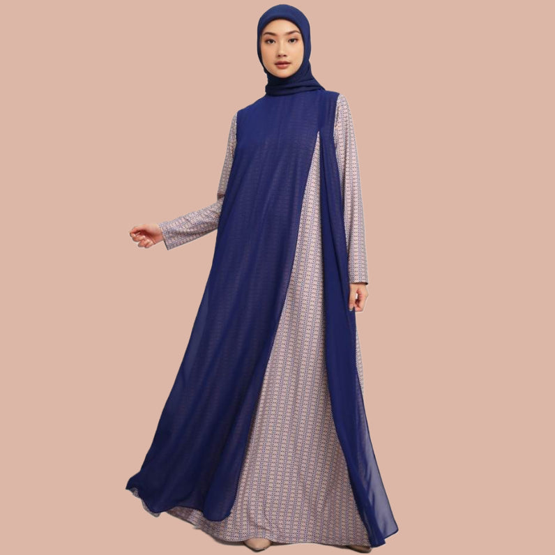 Elzatta Gamis Sarimbit Spandeks Layer Sevilla - Blue