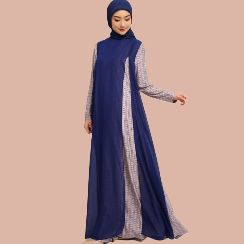 Elzatta Gamis Sarimbit Spandeks Layer Sevilla - Blue