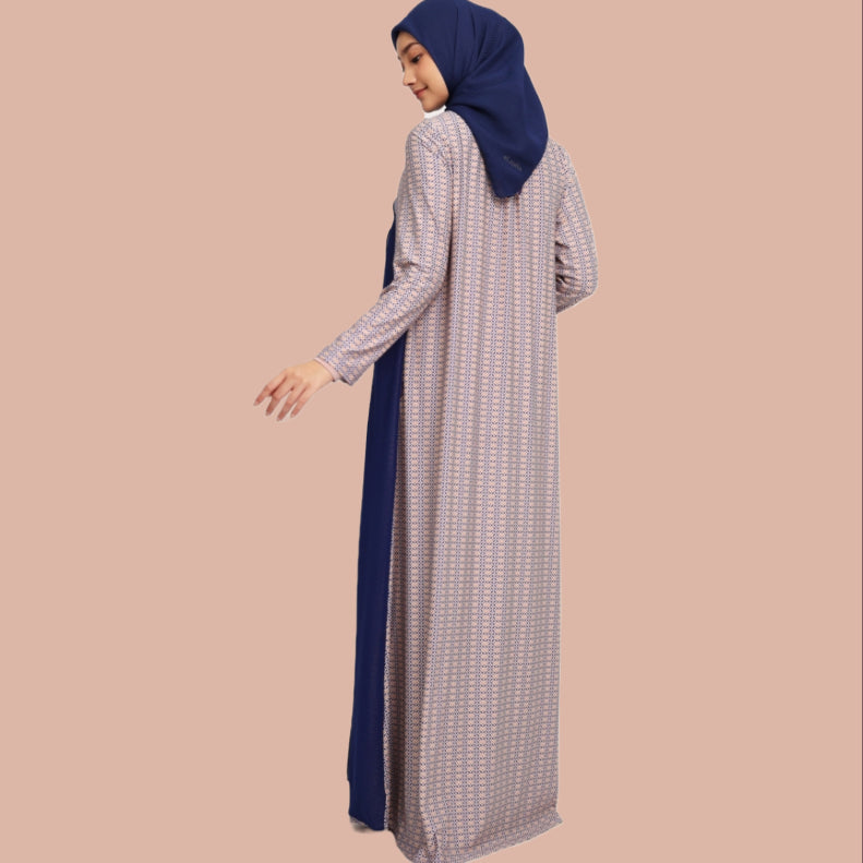 Elzatta Gamis Sarimbit Spandeks Layer Sevilla - Blue