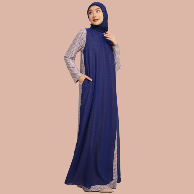 Elzatta Gamis Sarimbit Spandeks Layer Sevilla - Blue