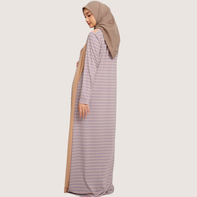 Elzatta Gamis Sarimbit Spandeks Layer Sevilla - Cream