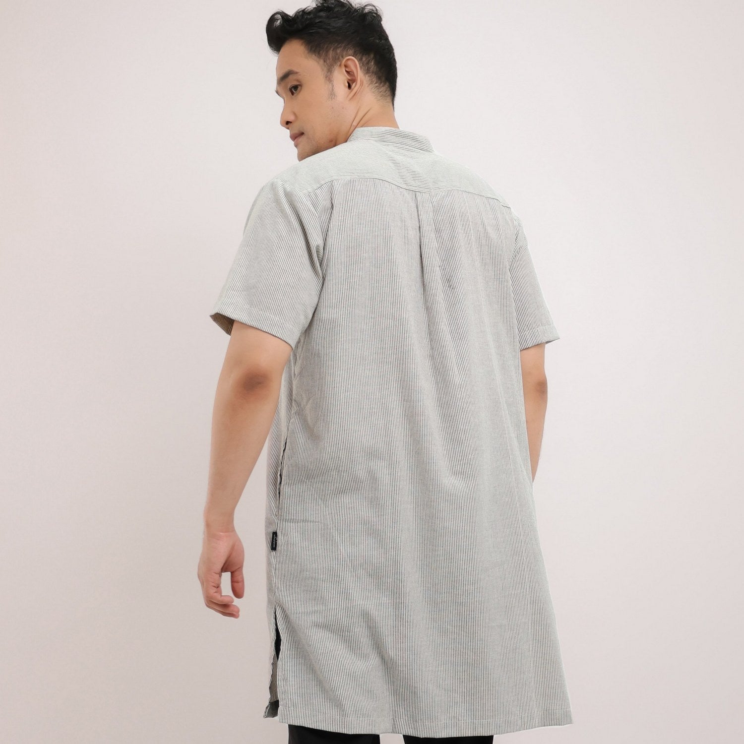 Elzatta Kaftan Katun Stripe - Grey