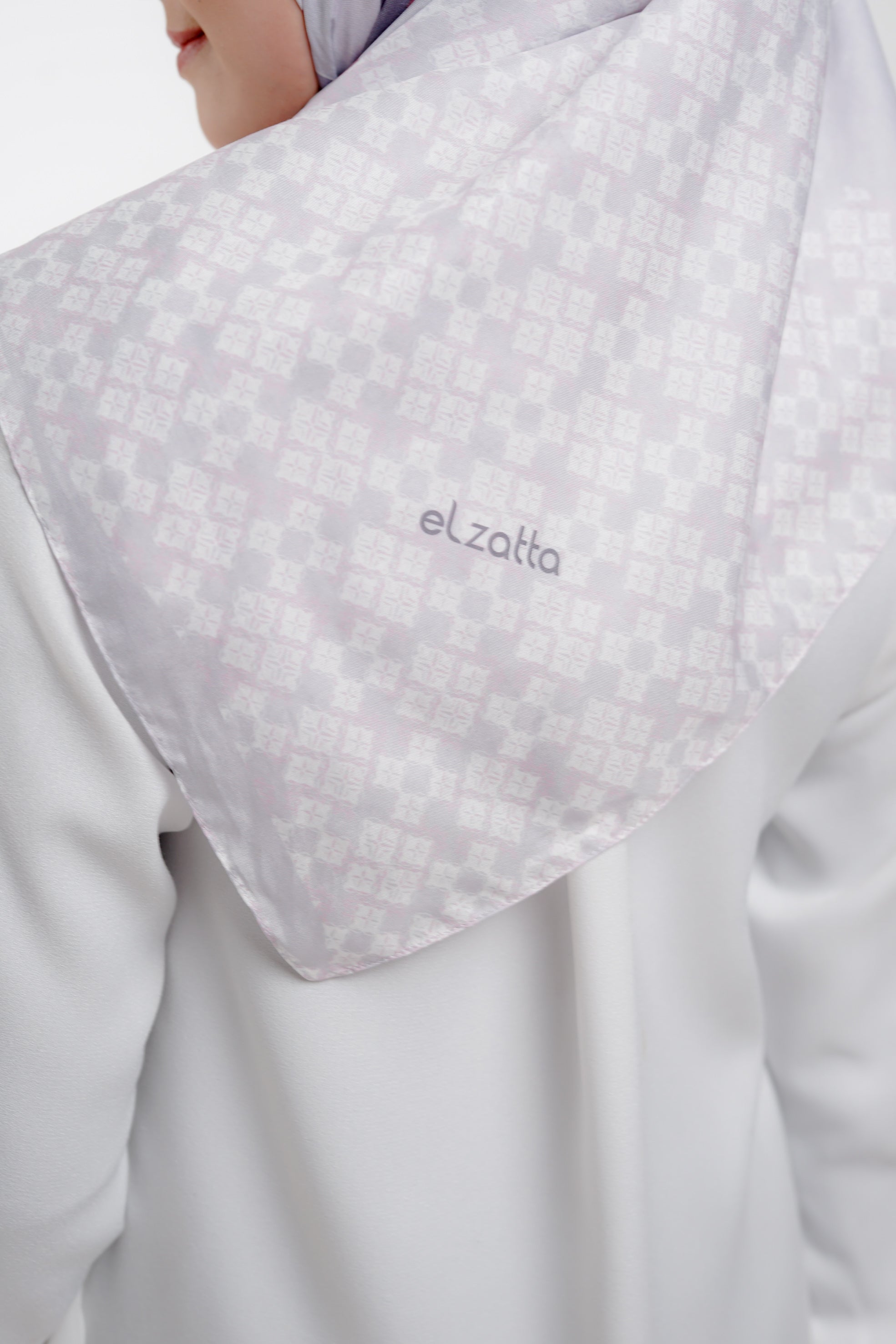 Elzatta Kaila Overlay Flower - Silver Grey