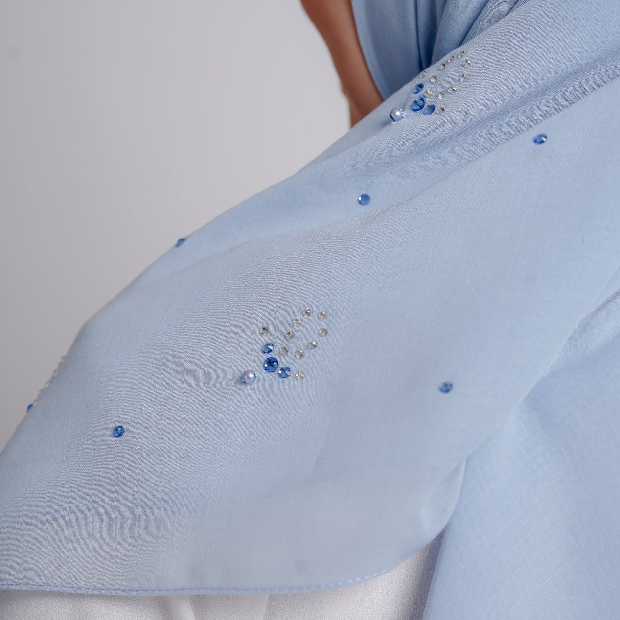Elzatta Keisha Beads Flower - Biru Muda