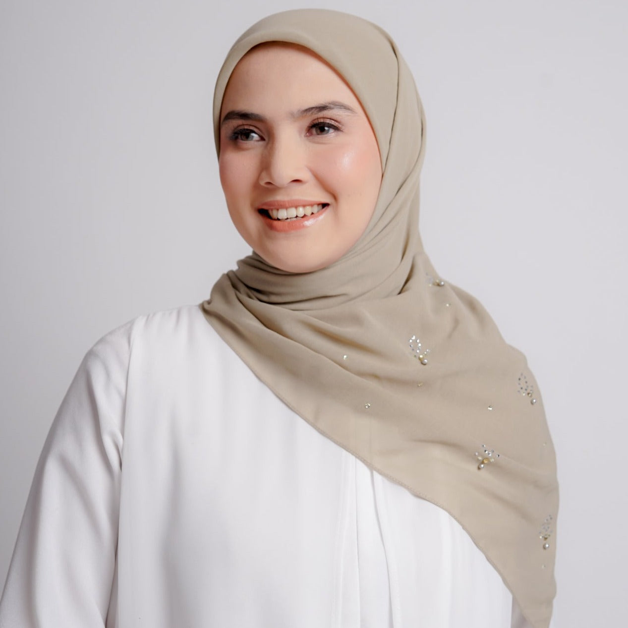 Elzatta Keisha Beads Flower - Hijau Pastel