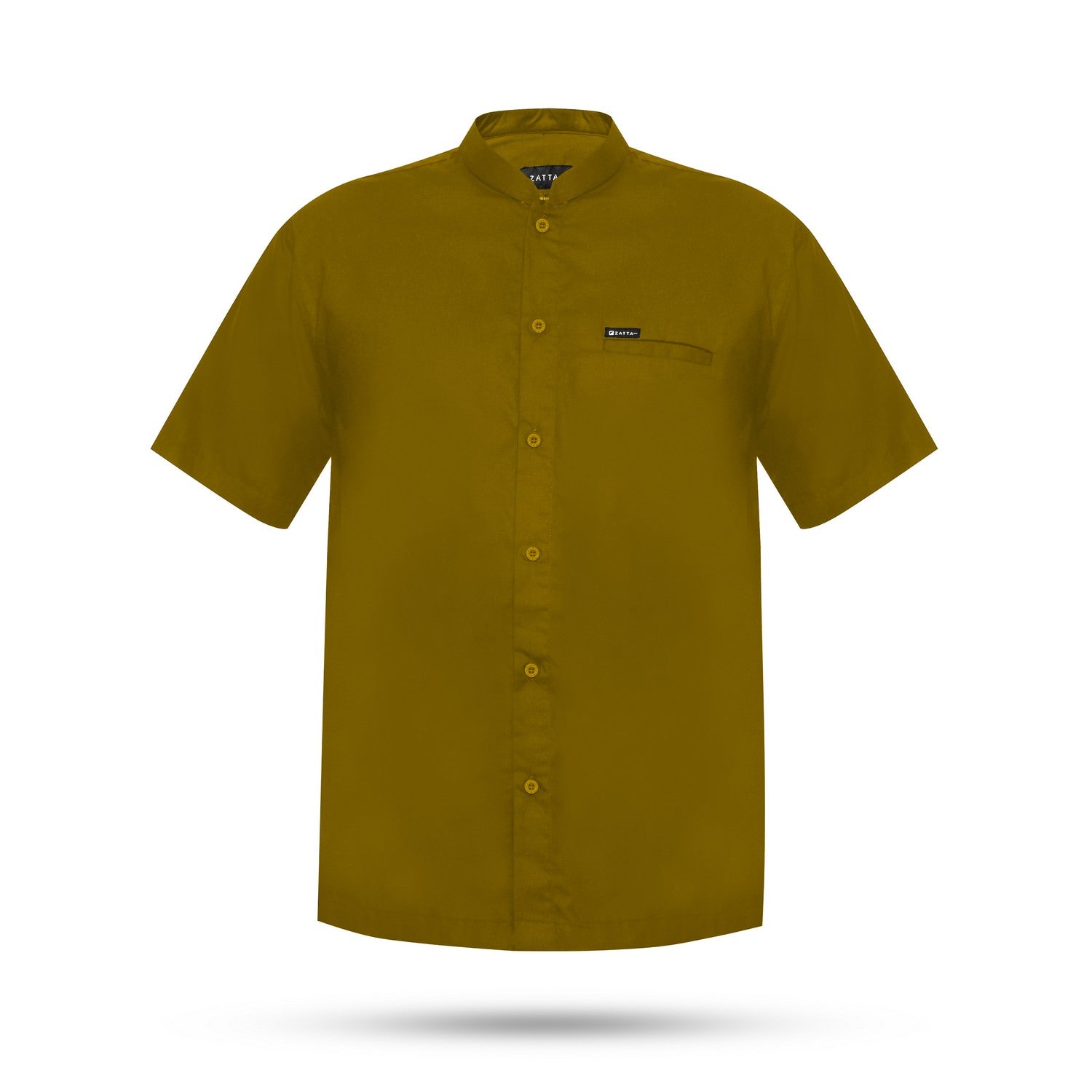 Zatta Men Koko Katun Lengan Pendek - Mustard