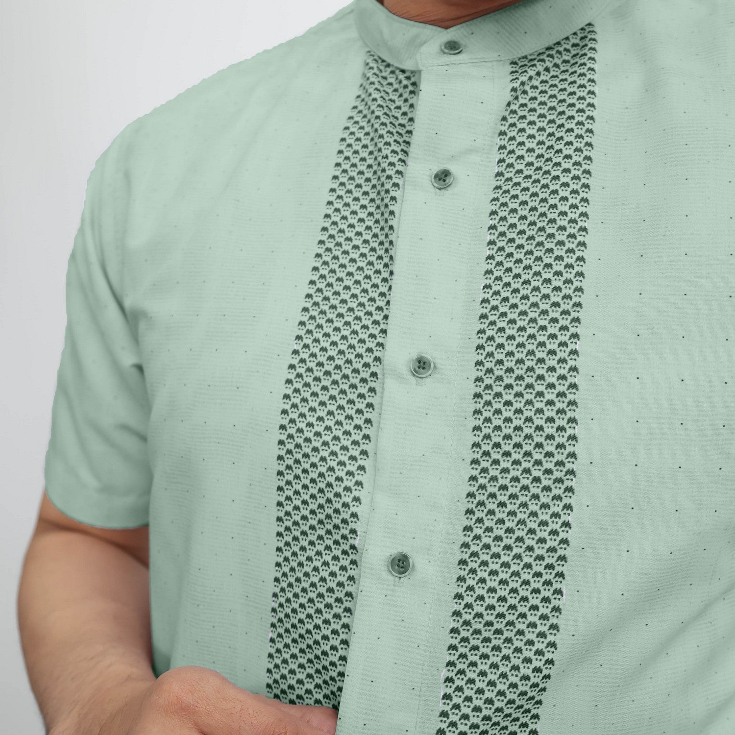 Elzatta Koko Sarimbit Katun Border - Olive