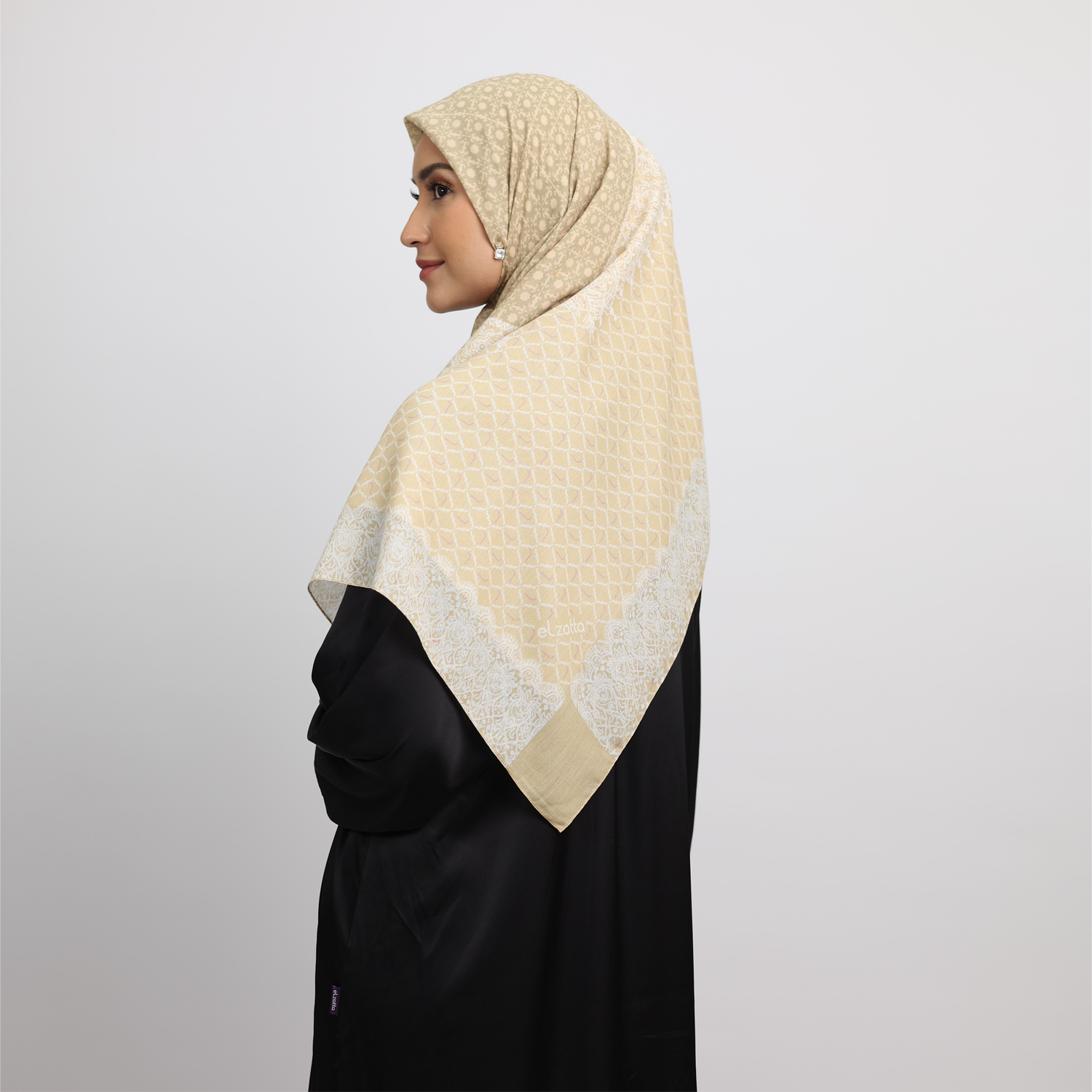 Elzatta Hijab Kanara Lace Granada - Dusty Yellow