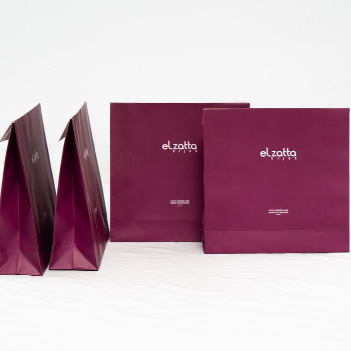 Elzatta Mini Paper Bag Abu Silver